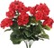Artificial Red Geranium Bush Outdoor Plant Faux Geraniums Silk Flowers Fake Flowers for Home Garden Patio Windowbox Grave Cemetary Vase Table Decor
